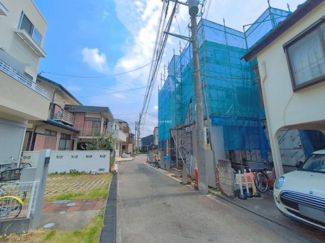 ふじみ野市上福岡３丁目の新築一戸建の前面道路含む現地写真|北西側約4ｍの前面道路