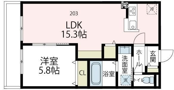 エクセル清水ヶ丘の間取り