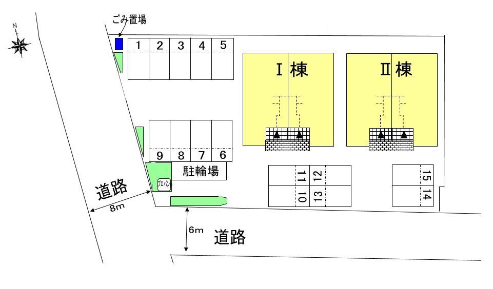 プレミアコート鹿嶋Ⅰの区画図