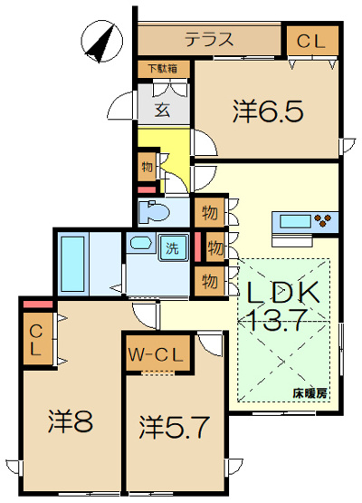 【間取り】 | Park Villa M