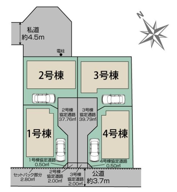 市川市曽谷４丁目の区画図