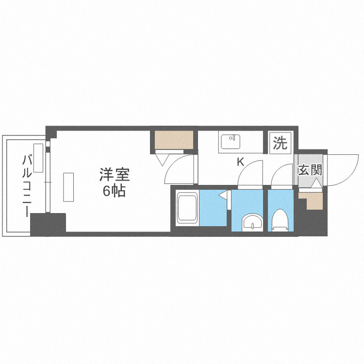 プレサンス梅田東グラッドの間取り|プレサンス梅田東グラッド　開放感のある間取り