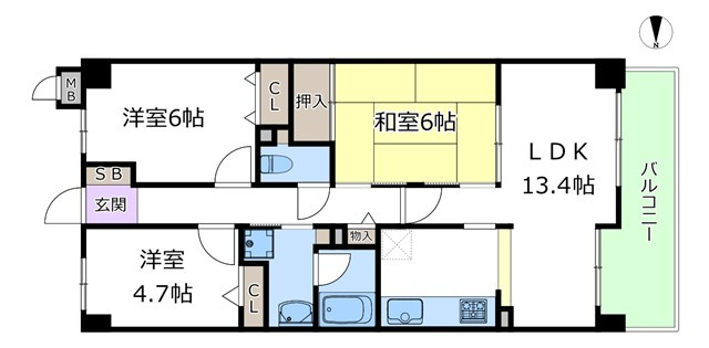 【間取り】 | ディアエスタ・ミオ豊中ウエストスクエア | エイブルにて取扱い可能な住宅ローンは、全部で10種類以上！お客様にピッタリの住宅ローンを当社のFPよりご案内させて頂きます。住宅ローンのご相談だけでも、お気軽にご相談下さいませ。