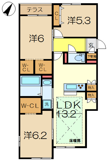 【間取り】 | Park Villa M