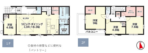 古賀市天神5期　1号棟の間取り