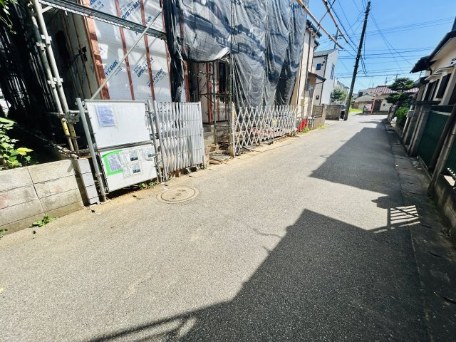 八千代市大和田２３期の前面道路含む現地写真|8月8日撮影
