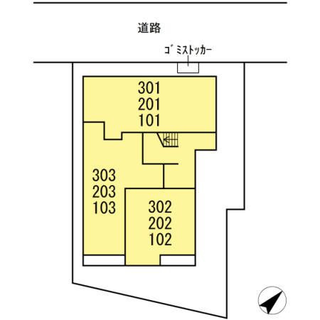 サンクレール小竹向原の区画図