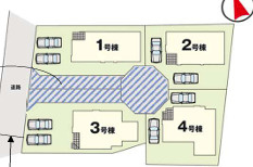 古賀市天神5期　２号棟の区画図