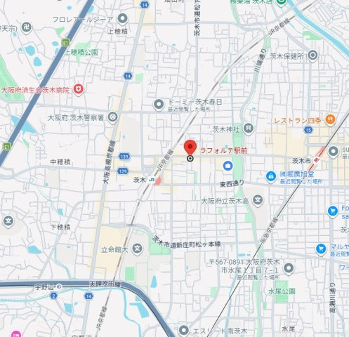 ラフォルテ駅前の地図