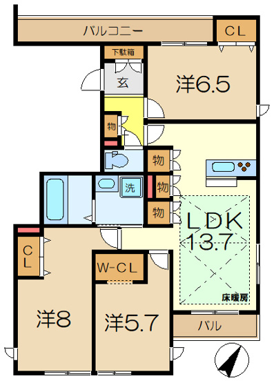 【間取り】 | Park Villa M