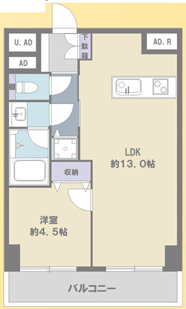 西蒲田スカイハイツの間取り