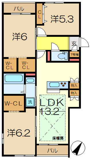 【間取り】 | Park Villa M
