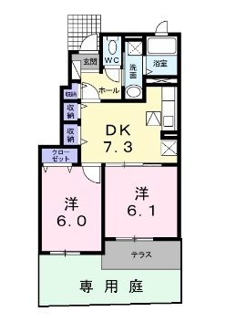 【間取り】 | プリムラＫ・Ｍ