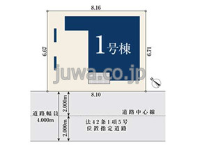 【新築分譲住宅】志木市本町203①の区画図