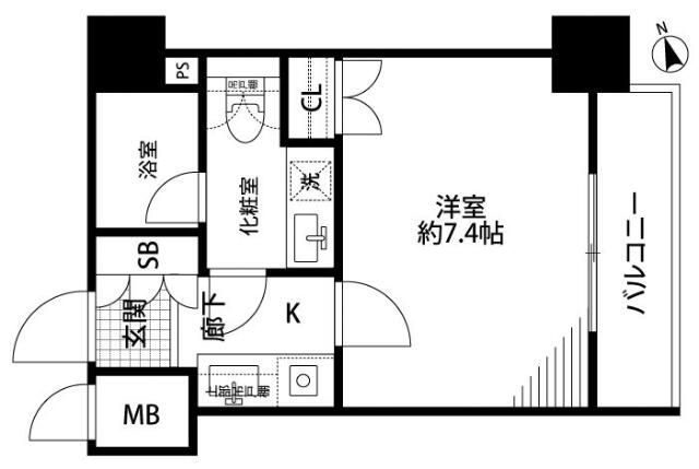 エスコート西新宿の間取り