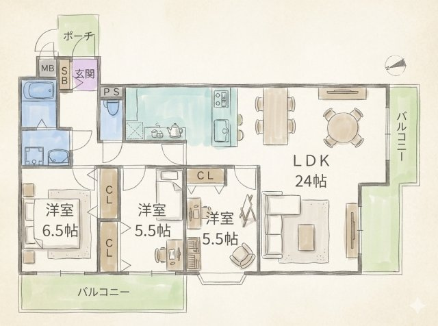 【間取り】 | ライオンズマンション豊中上野東第2 | エイブルにて取扱い可能な住宅ローンは、全部で10種類以上！お客様にピッタリの住宅ローンを当社のFPよりご案内させて頂きます。住宅ローンのご相談だけでも、お気軽にご相談下さいませ。