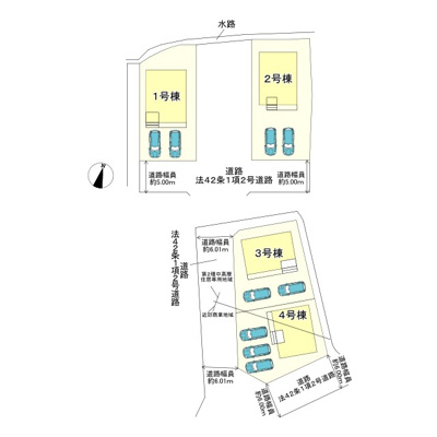 【区画図】 | 福崎町福崎新第３/全４棟