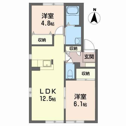 フレグランス中津川 Ｂの間取り