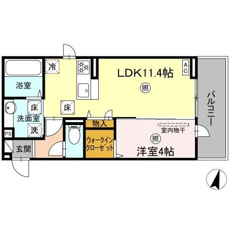 イーストプレイス須屋の間取り