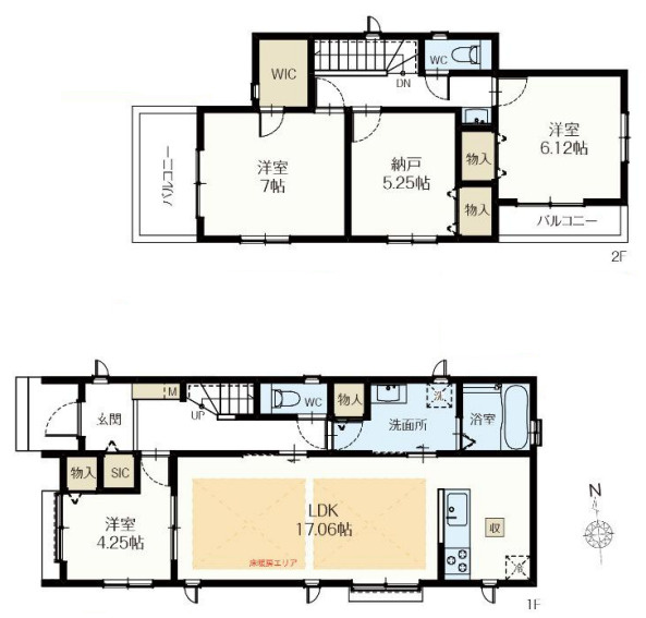 藤沢市湘南台3丁目　新築戸建　全２棟A号棟の間取り