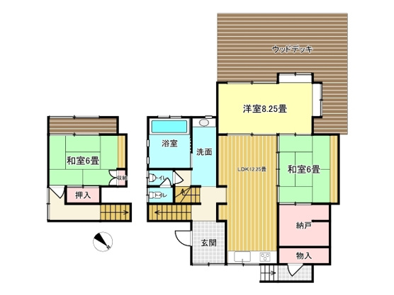 【間取り】 | 殖産浮山温泉郷　戸建