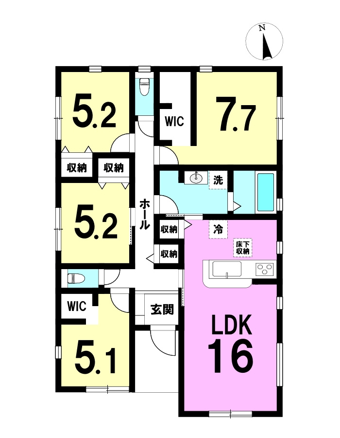 舞阪町浜田 59期の間取り|4LDKの間取りになります。