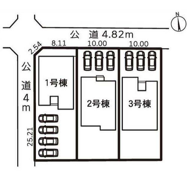 舞阪町浜田 59期の区画図|1号棟の区画図になります。
