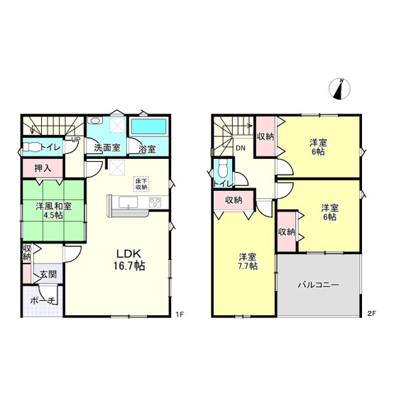【間取り】 | 福崎町福崎新第３/全４棟