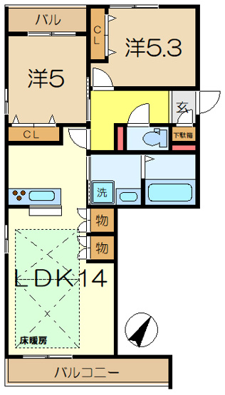 【間取り】 | Park Villa M