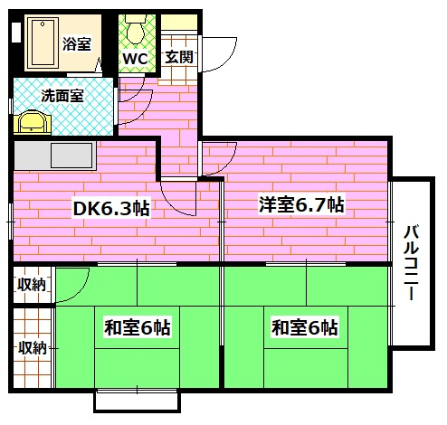 サントークTANABE　A棟の間取り