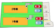 古賀市久保4期　1号棟の区画図