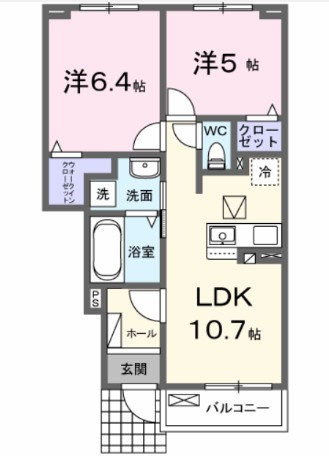 イーストヒルズAの間取り