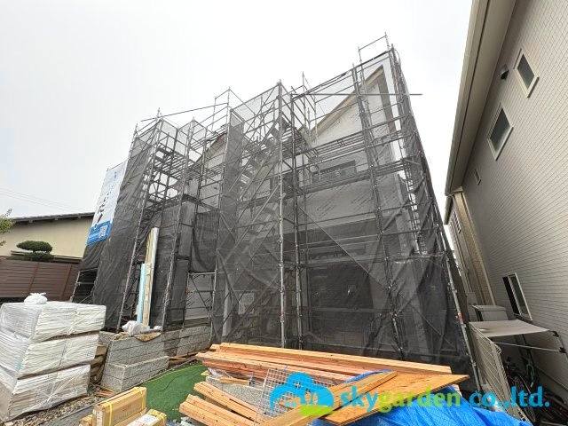 藤沢市湘南台3丁目　新築戸建　全２棟Ｂ号棟の外観|令和8年10月5日撮影　工事中