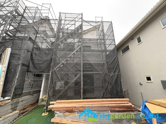 藤沢市湘南台3丁目　新築戸建　全２棟Ｂ号棟の外観|令和8年10月5日撮影　工事中