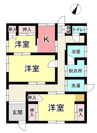 【中古戸建】桐生市相生町2丁目の間取り|■間取り図｜敷地面積：235.08㎡（71.11坪）建物面積：72.87㎡（約22.04坪）