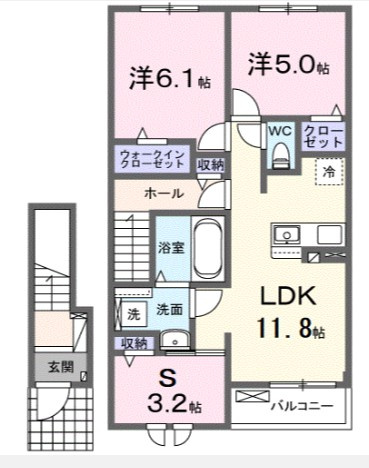 イーストヒルズAの間取り