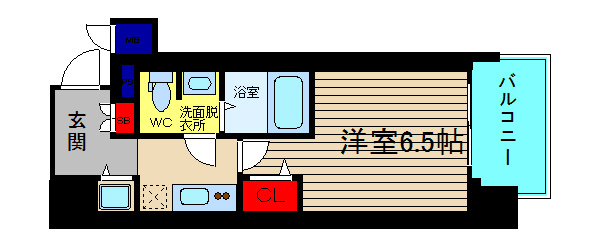 スワンズシティ北堀江の間取り