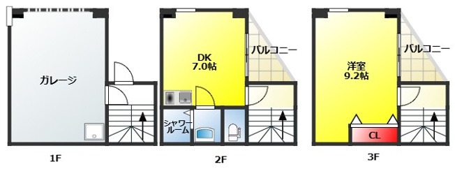 【間取り】 | ガレージハウス