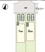 古賀市花鶴丘3期　２号棟の区画図