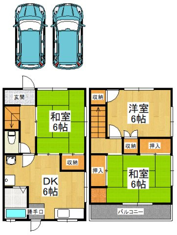 【間取り】 | 藤沢台6丁目二戸一