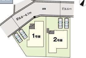 春日市白水池１期　２号棟の区画図