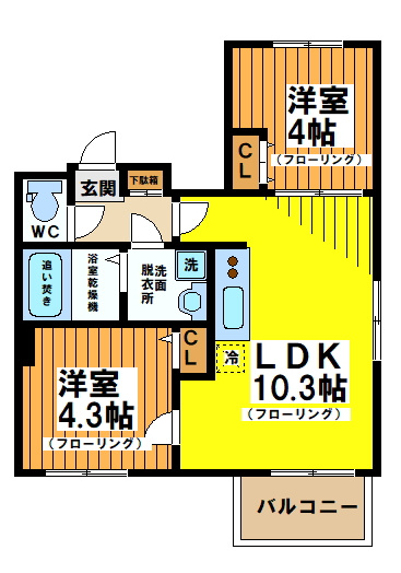 【間取り】 | ヴェルディア中野南台