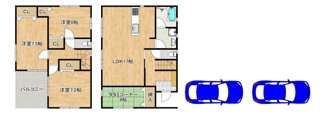 【間取り】 | 茶山台３丁　中古戸建 | 土地約４２．２８坪♪ゆとりある敷地でのびのび新生活をここではじめませんか♪