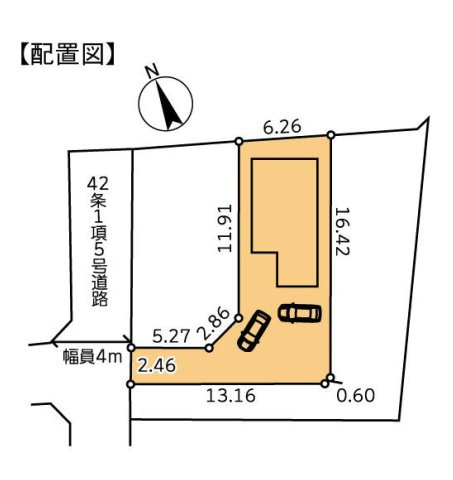 京王線 調布駅 バス6分 中古戸建 三鷹市大沢4丁目の区画図