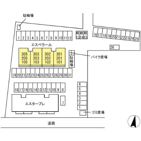 エスペラールの区画図