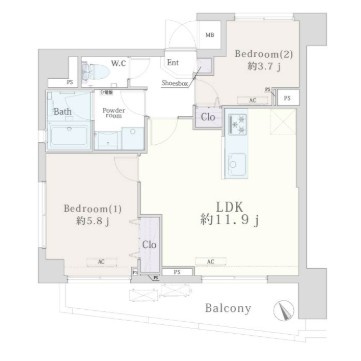 ライオンズマンション横浜駅東の間取り