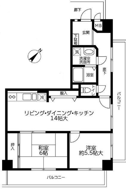 都立大イーストハイツの間取り