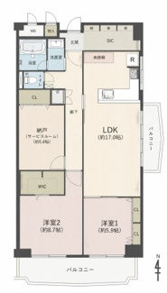 【間取り】 | ローズハイツ夙川