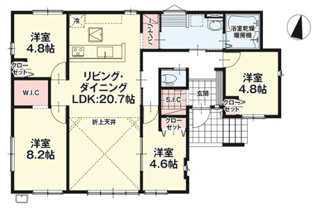 古賀市今の庄５期　１号棟の間取り