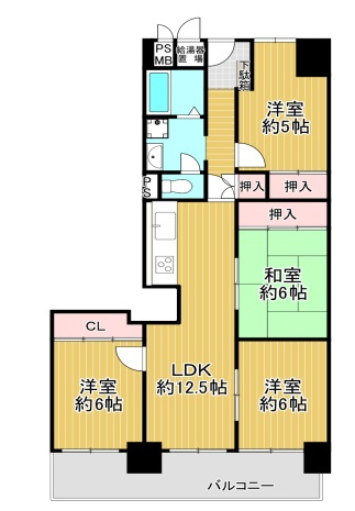パストラル昆陽の間取り